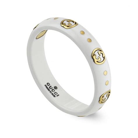 gucci white enamel ring|zirconia rings white gold.